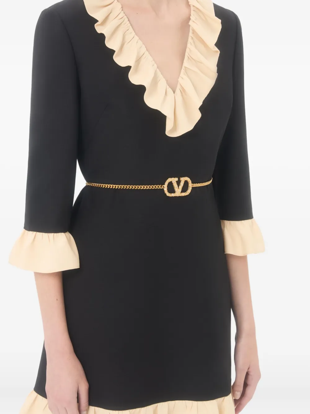 Valentino Garavani VLogo riem met kristallen Goud