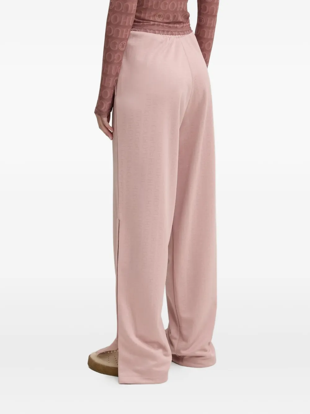 HUGO Broek met knoopdetail - Roze