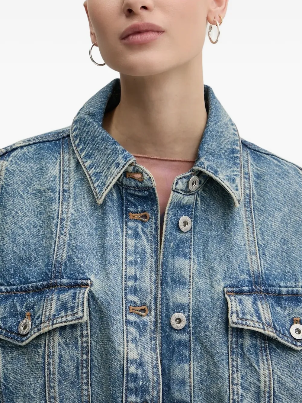 HUGO Denim blouse Blauw
