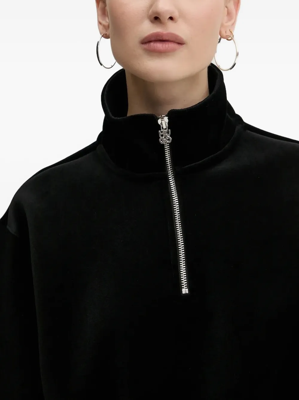 HUGO Trui met ritssluiting Zwart