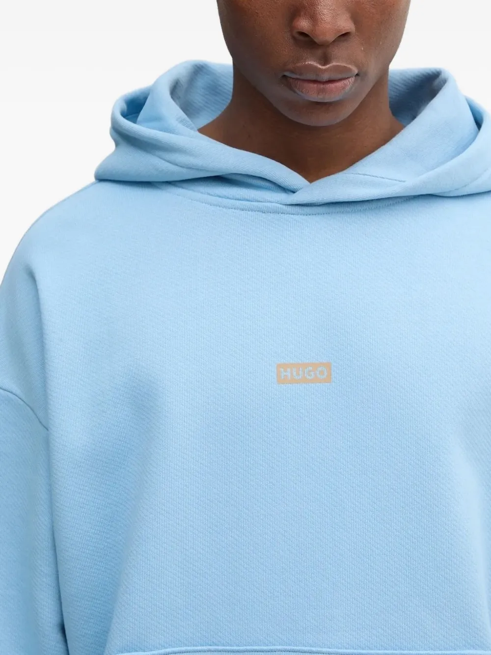 HUGO Hoodie met logoprint Blauw