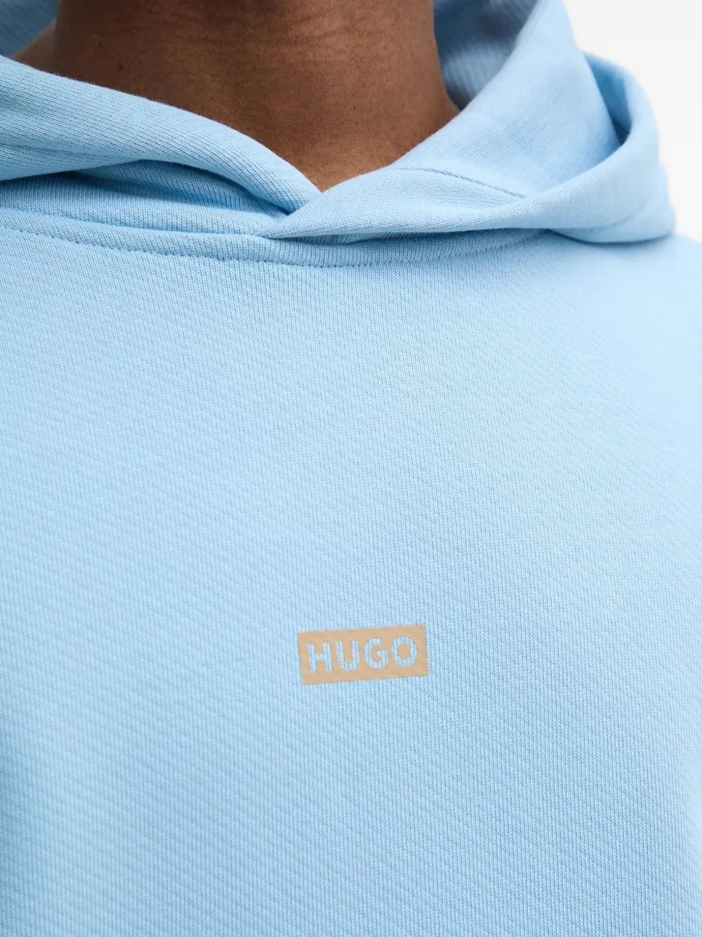 HUGO Hoodie met logoprint Blauw