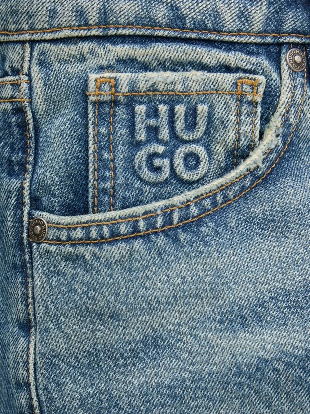 HUGO Jeans met logo-reliëf - Blauw