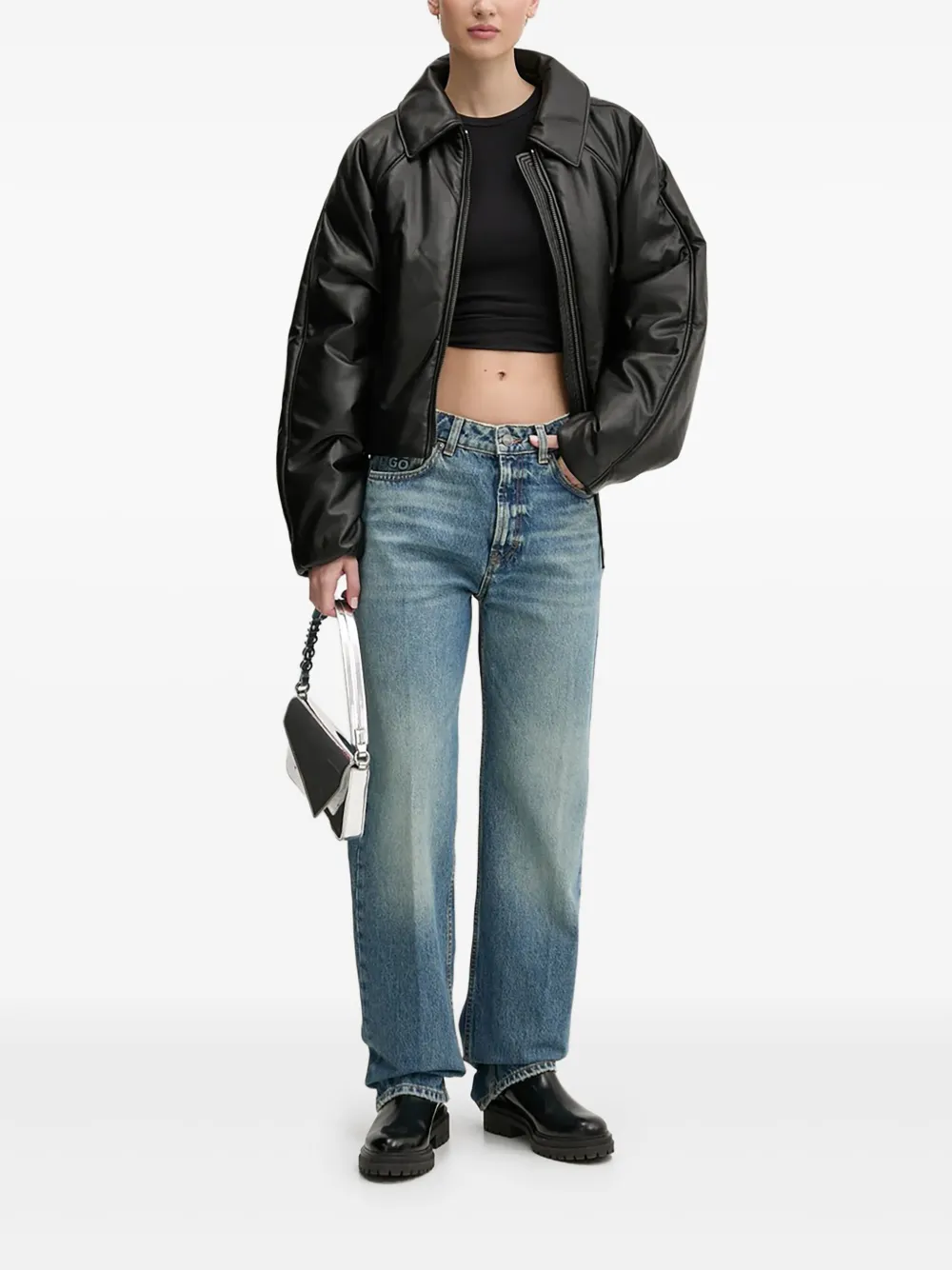 HUGO logo-embossed jeans | Blue | Image 1