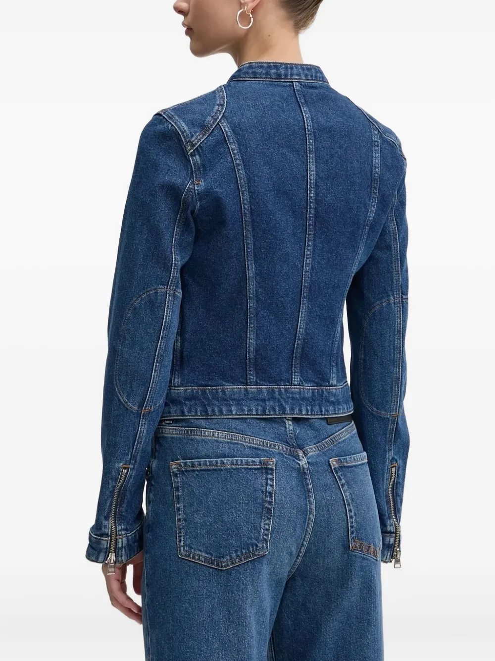 Hugo Boss Panelled Denim Jacket In Blue