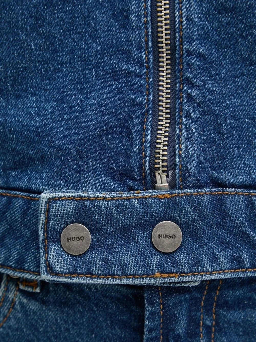 Hugo Boss Panelled Denim Jacket In Blue