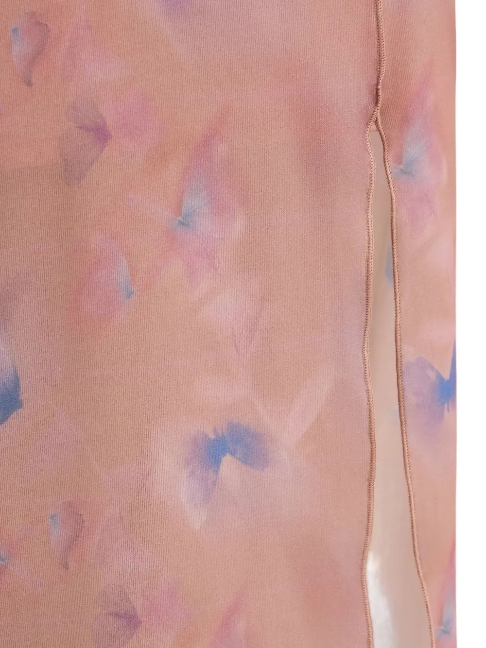 HUGO Maxi-jurk met abstracte print en zijsplit Roze