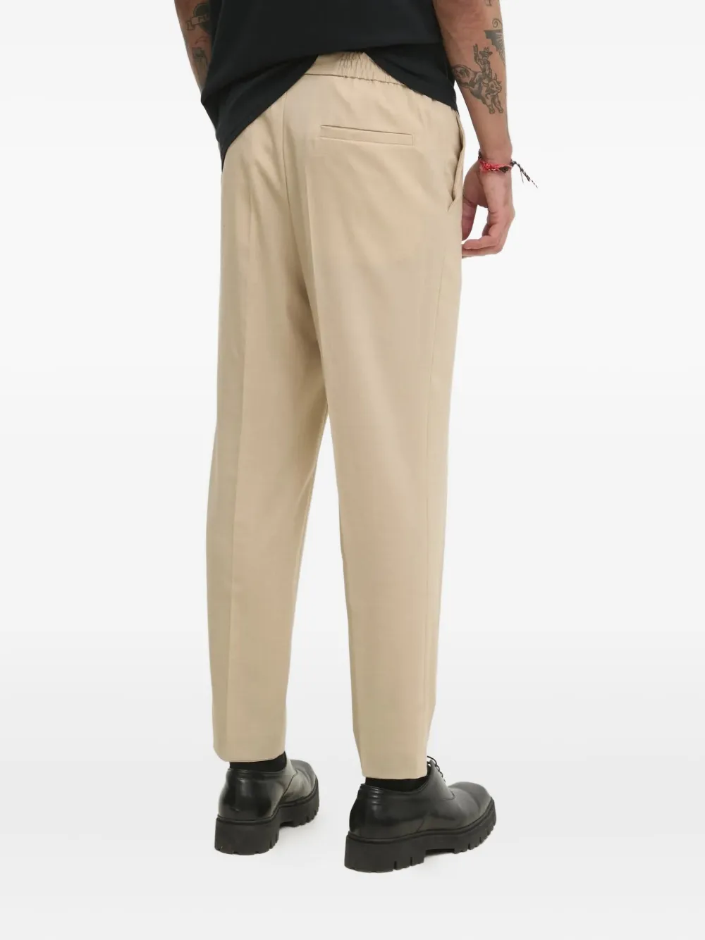 HUGO elastic-waistband trousers Beige