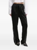 HUGO side-stripe satin trousers - Black