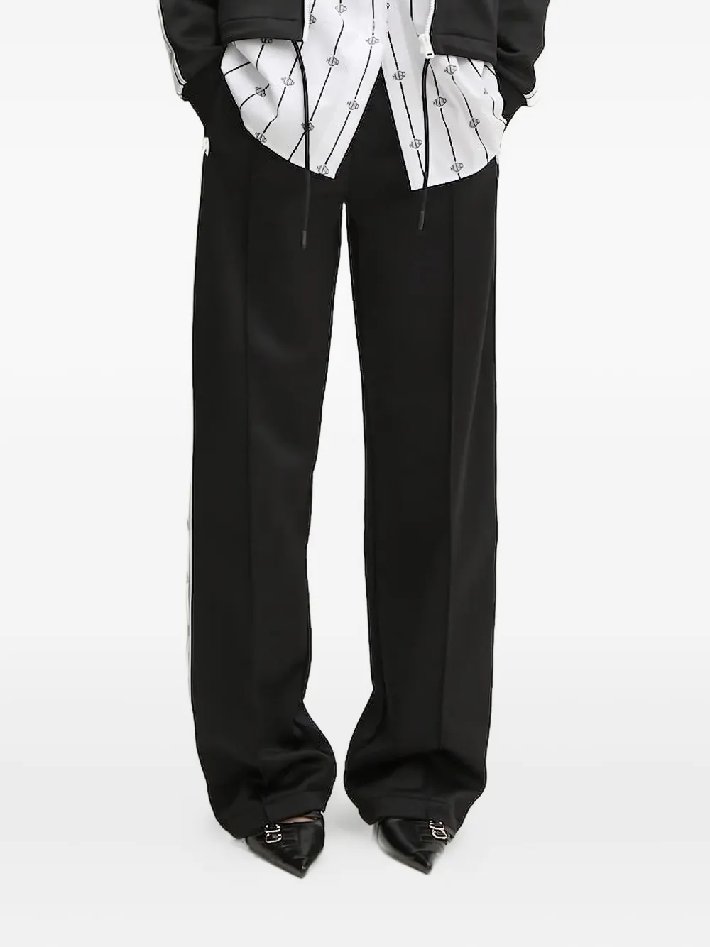 Hugo Boss Side-stripe Trousers In Black