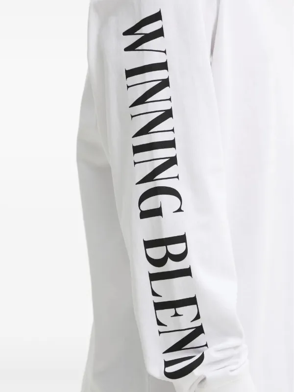 HUGO long-sleeve racing-print T-shirt White FARFETCH TR