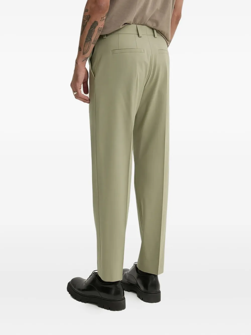 HUGO pressed-crease trousers - Groen