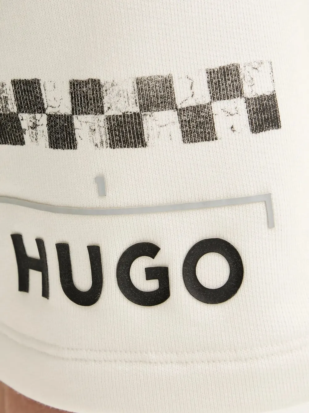 HUGO Shorts met logoprint Wit