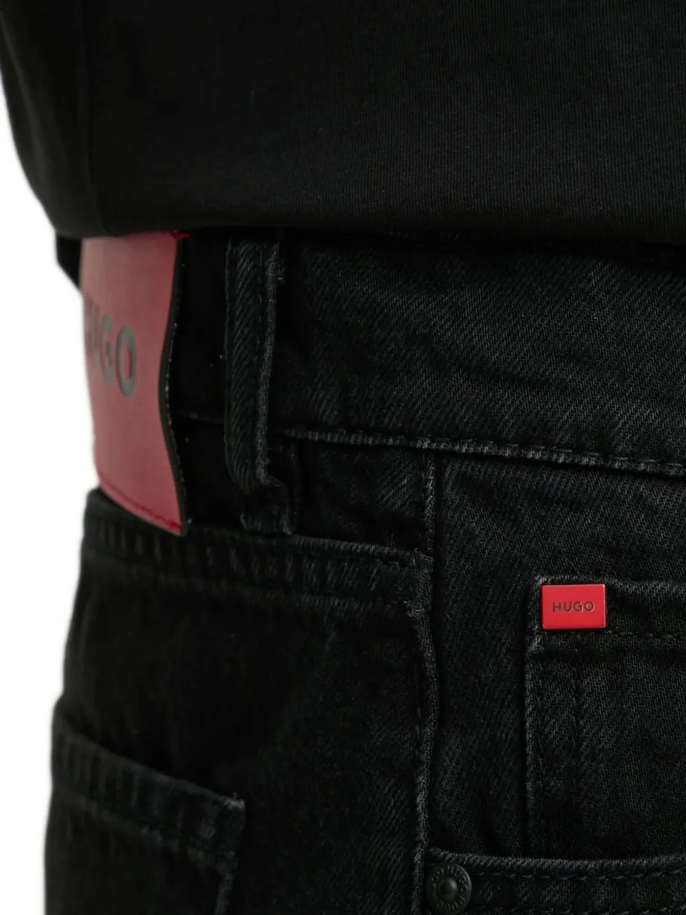 HUGO Jeans met wijde pijpen Zwart