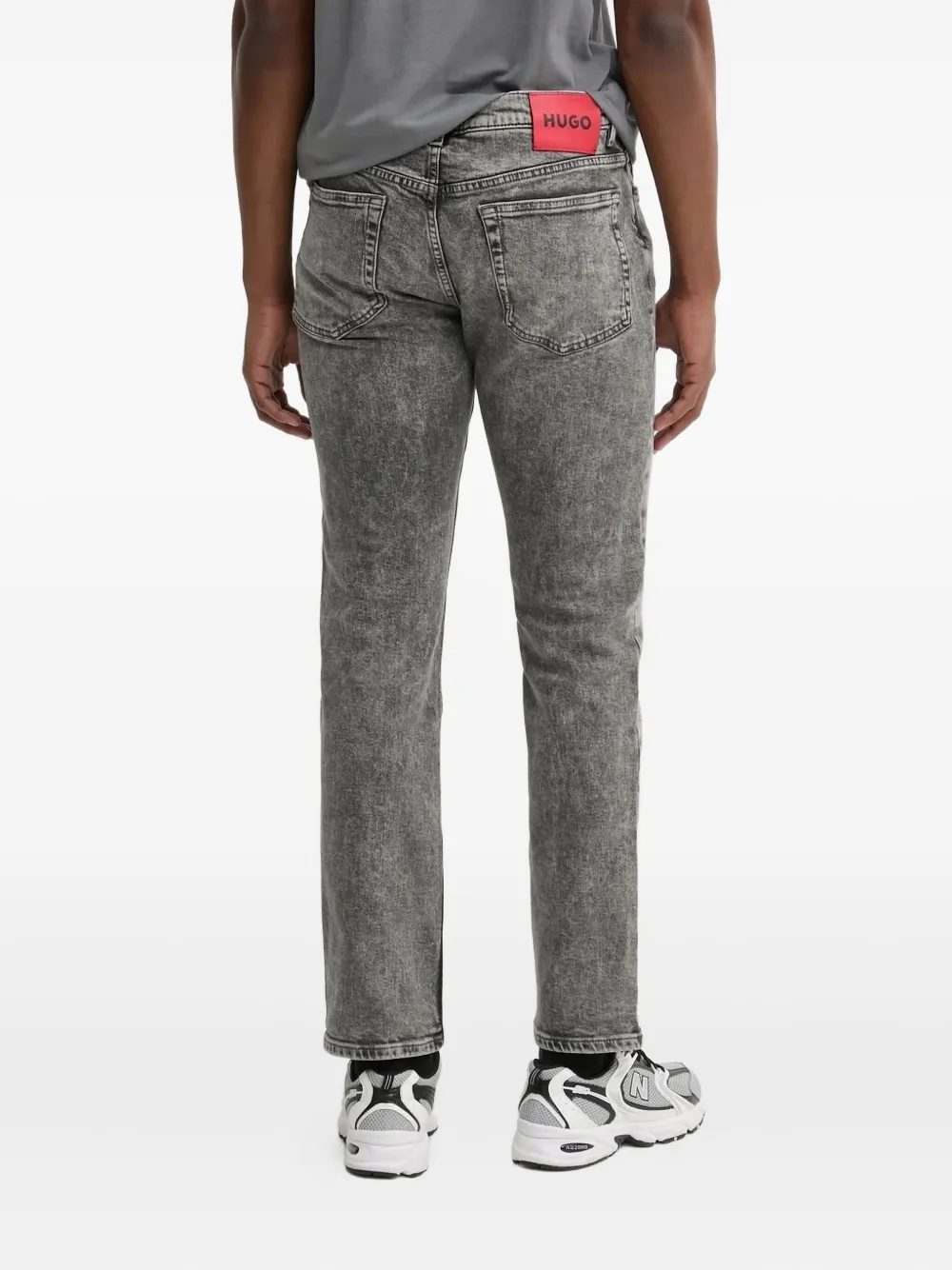 HUGO Jeans met acid-wassing Grijs