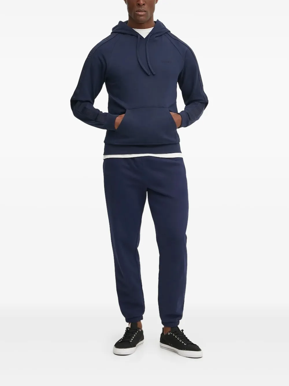 HUGO Hoodie met geborduurd logo Blauw