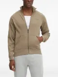 HUGO logo-detailing zip-up sweatshirt - Neutrals
