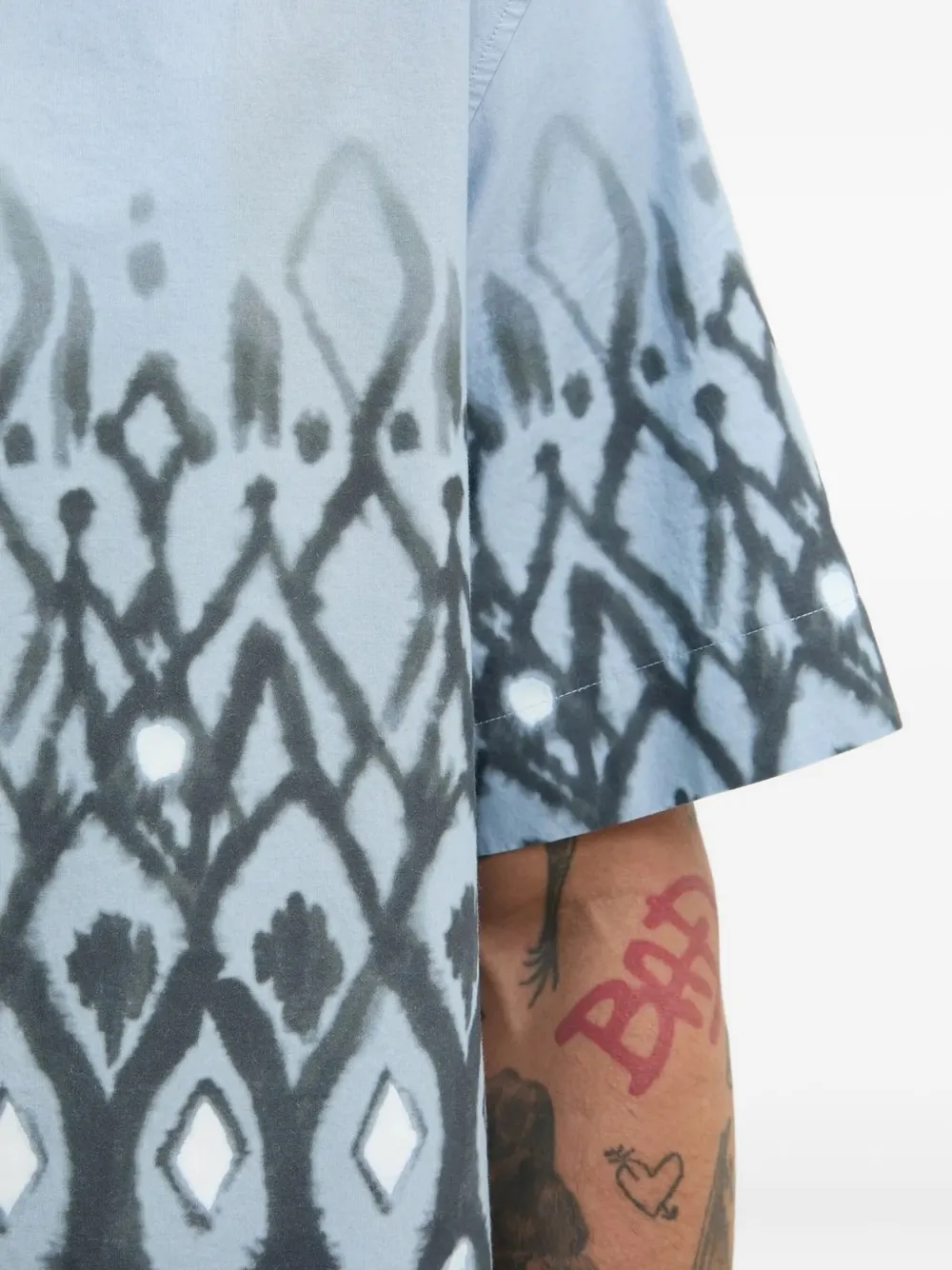 HUGO geometric-print shirt Blauw