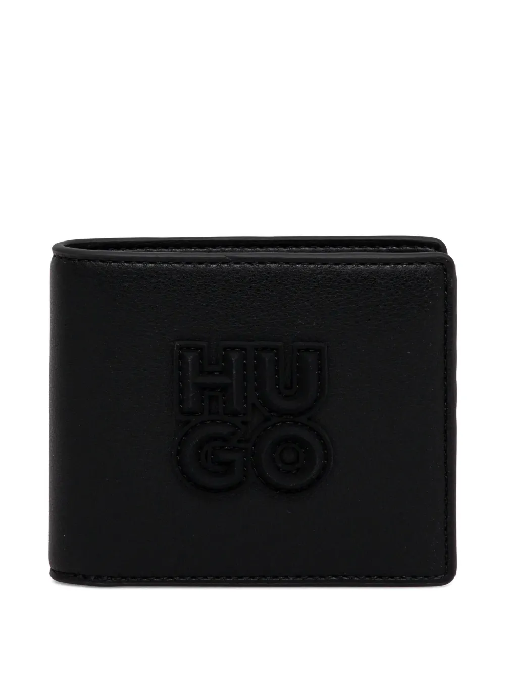 Hugo Boss Embossed-logo Wallet In Black