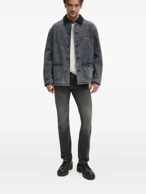 HUGO logo-patch straight-leg jeans
