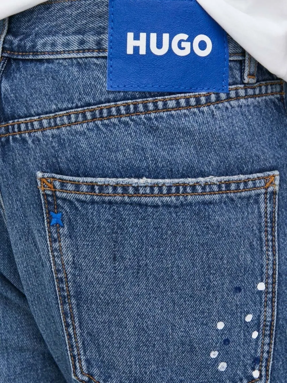 HUGO Jeans met logopatch Blauw
