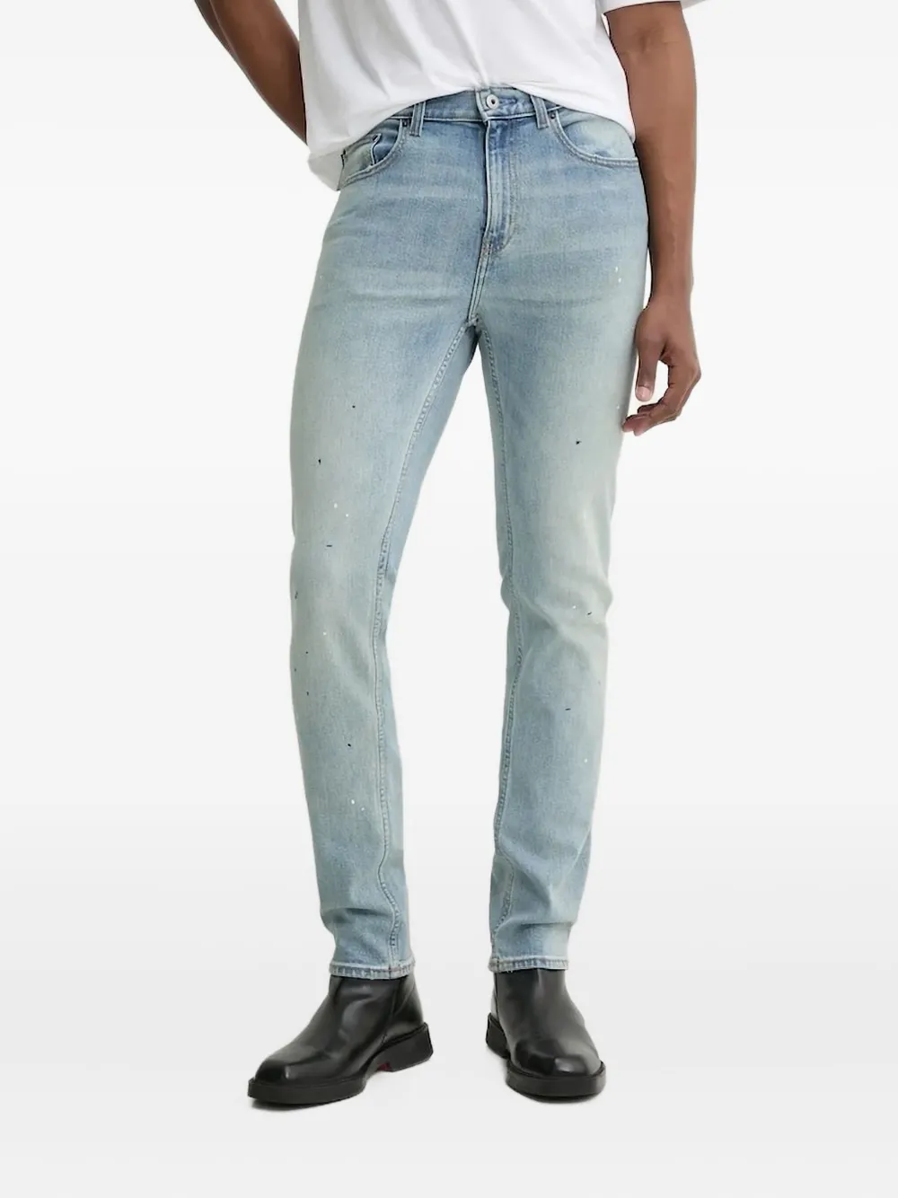 HUGO paint-splatter jeans | Blue | Image 1