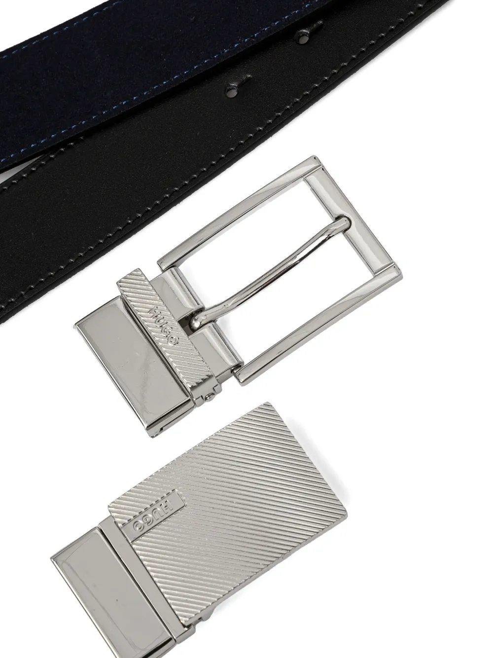 Hugo Boss Interchangeable-buckle Belt In Black