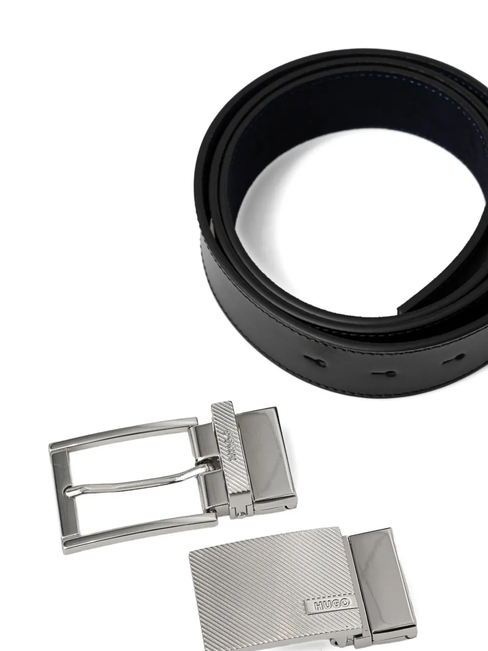 Hugo Boss Interchangeable-buckle Belt In Black