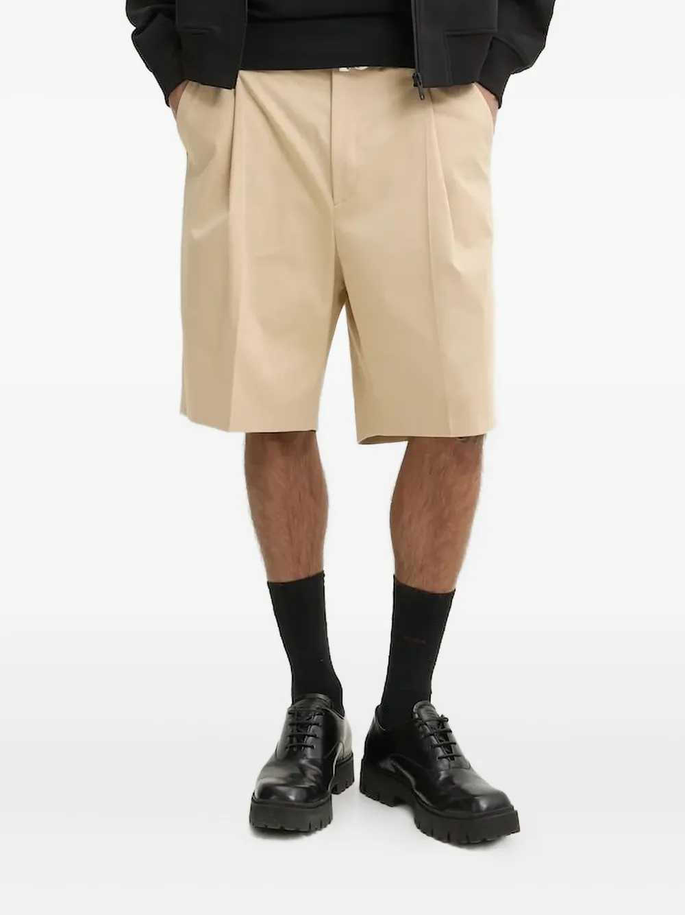 HUGO pleated shorts Beige