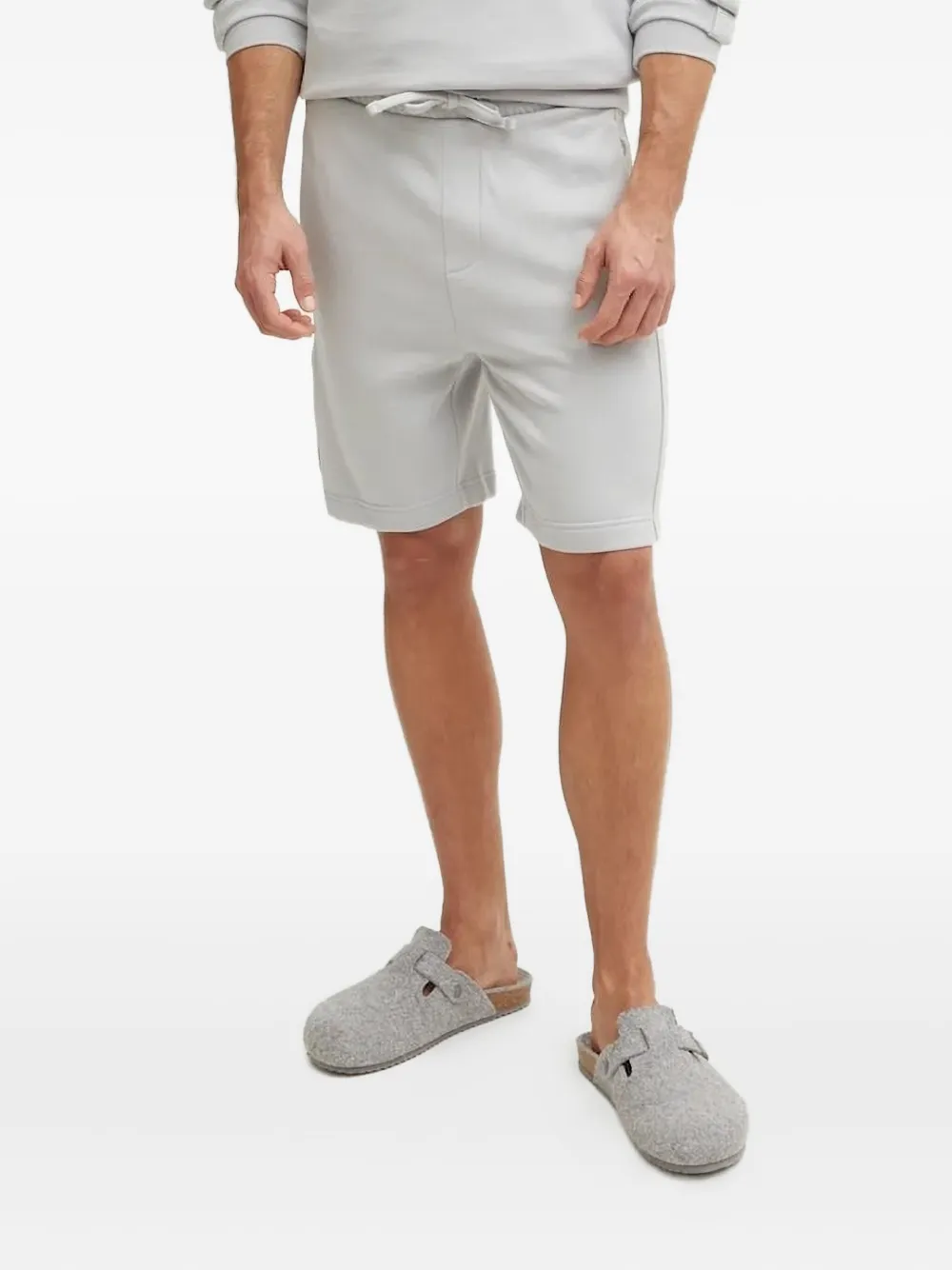 HUGO Shorts met trekkoord en logodetail Grijs