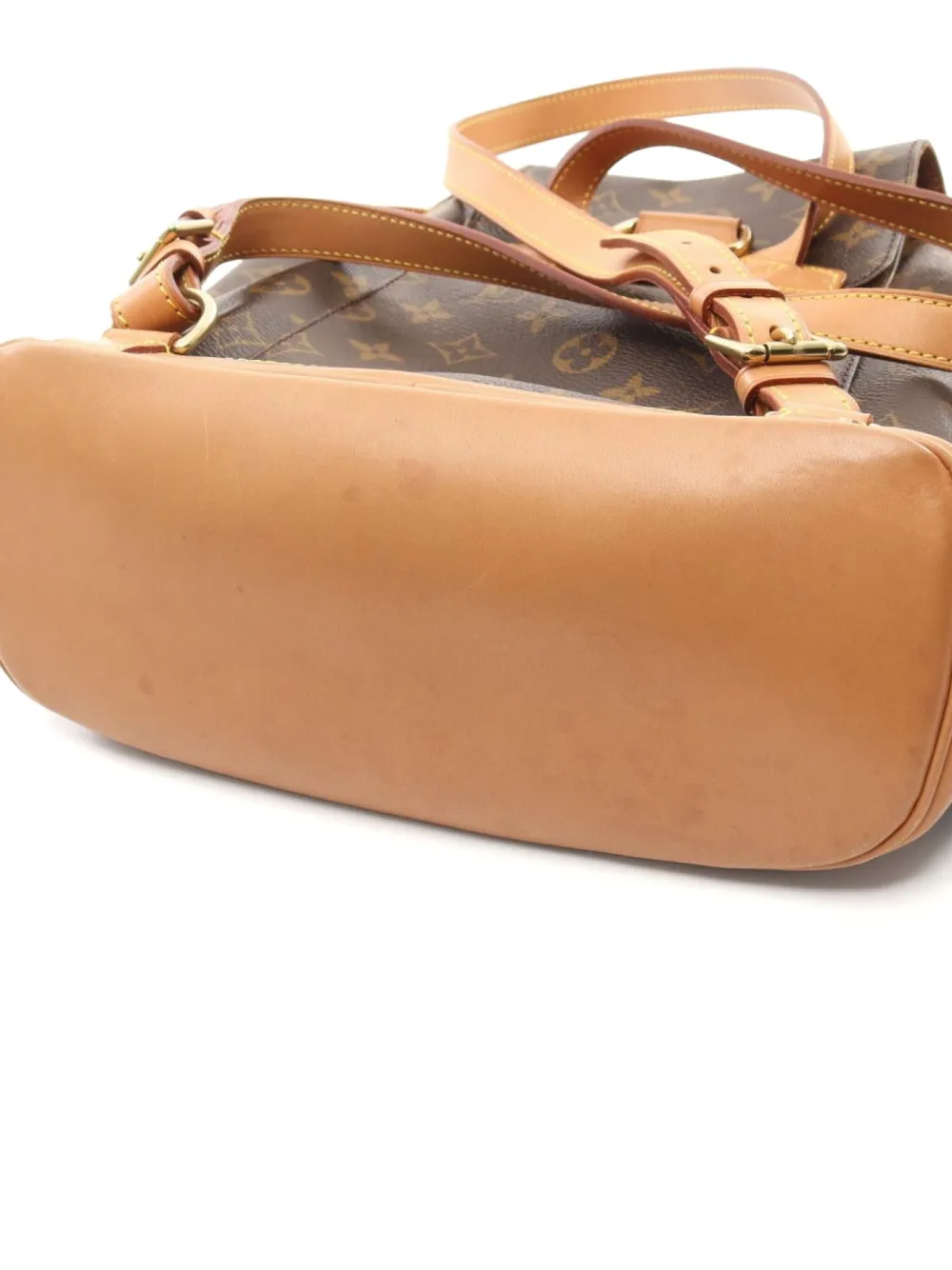 Pre-owned Louis Vuitton 1997 Montsouris Mm Monogram Backpack In Brown
