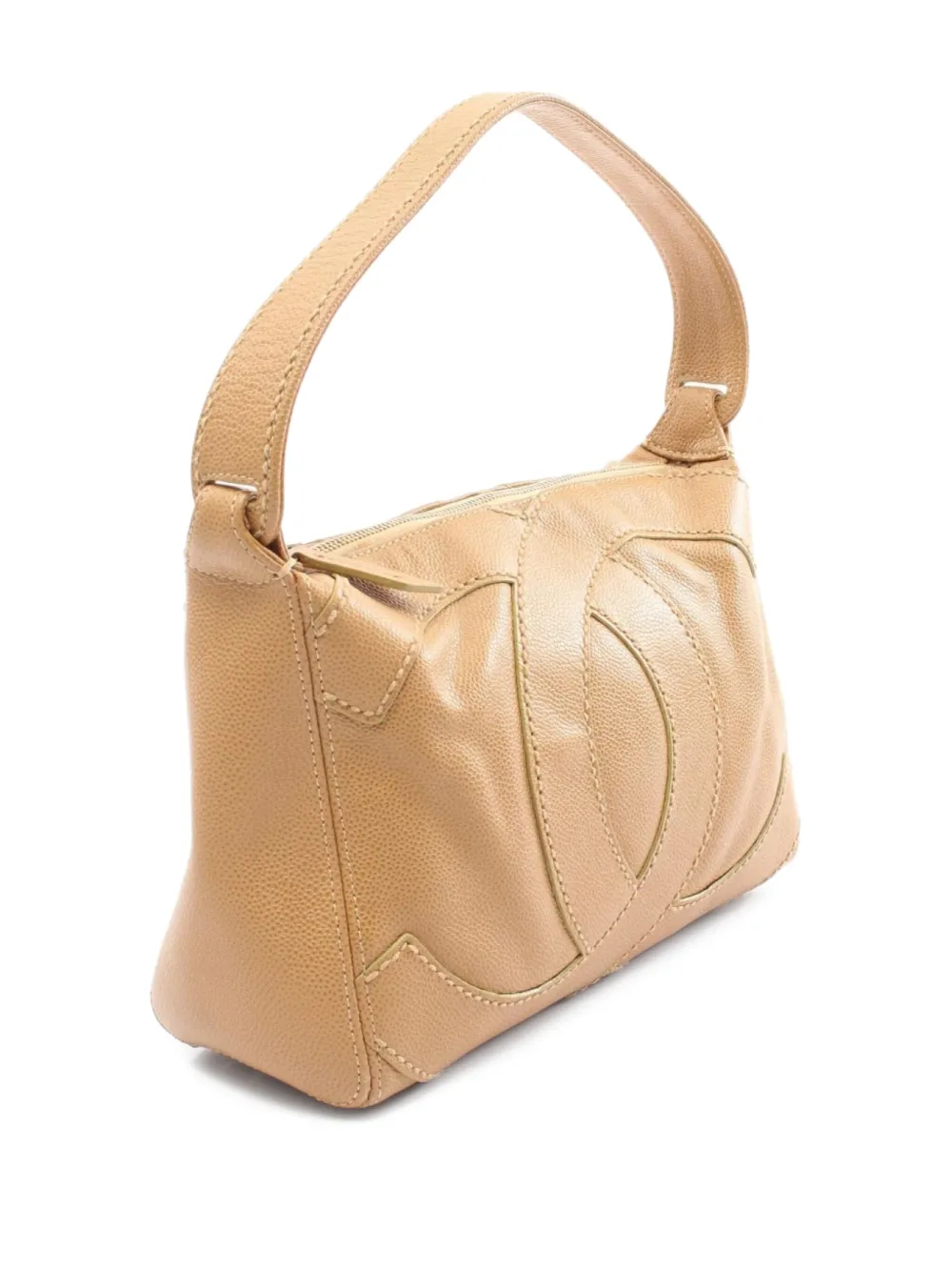 Pre-owned Chanel 2004-2005 Jumbo Cc Shoulder Bag In Brown