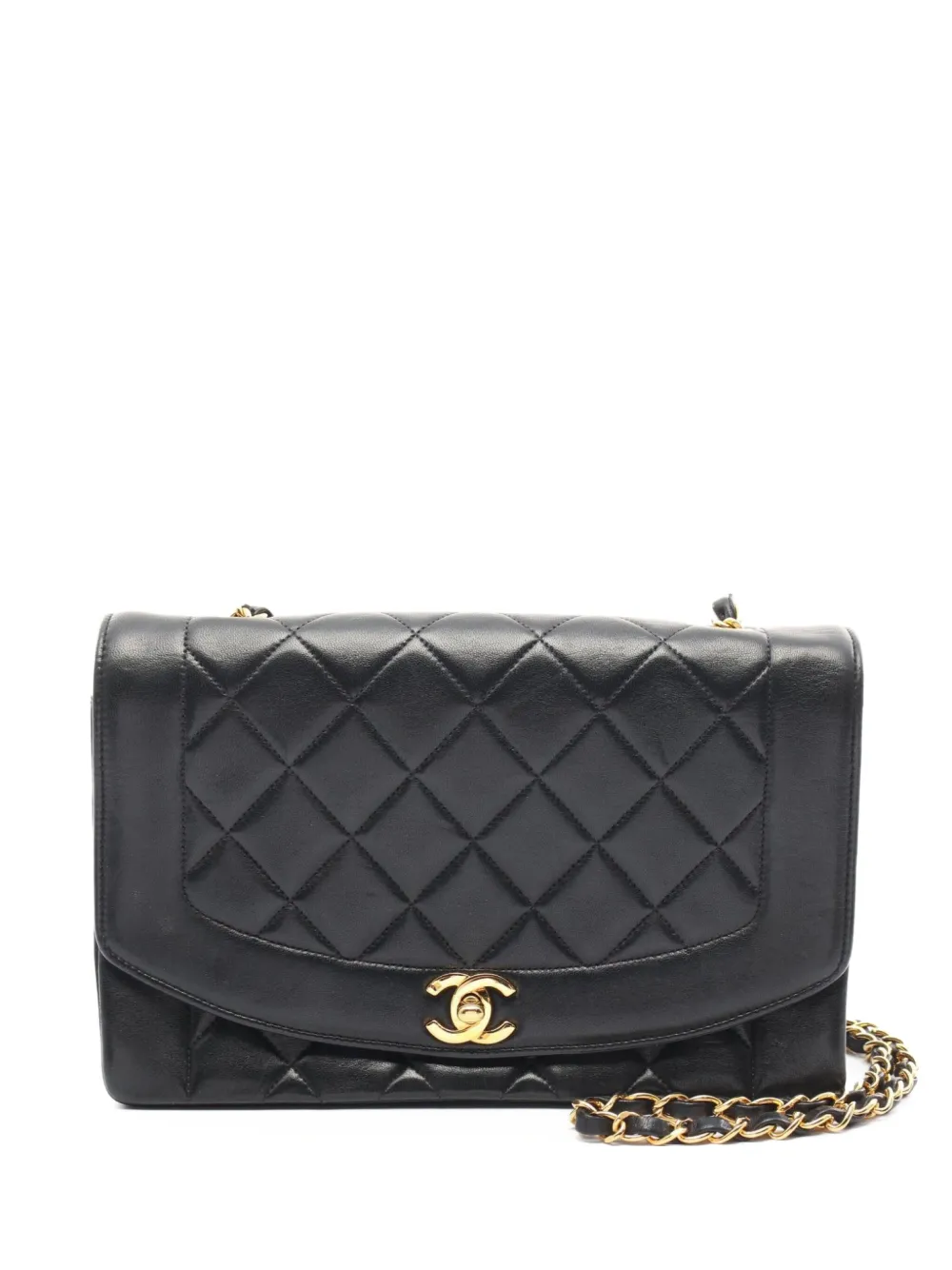 CHANEL Pre-Owned 1989-1991 ダイアナ ショルダーバッグ - ブラック CHANEL Pre-Owned 1989-1991 ダイアナ ショルダーバッグ - ブラック