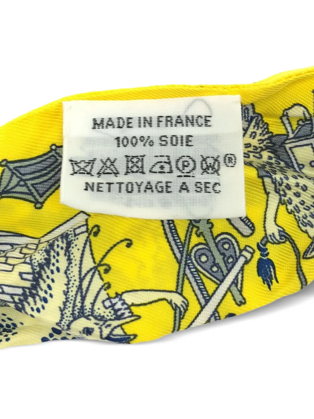 Pre-owned Hermes 2000s The Sun Over Paris Scarf In Yellow
