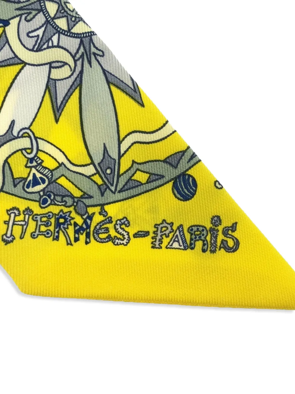 Pre-owned Hermes 2000s The Sun Over Paris Scarf In Yellow