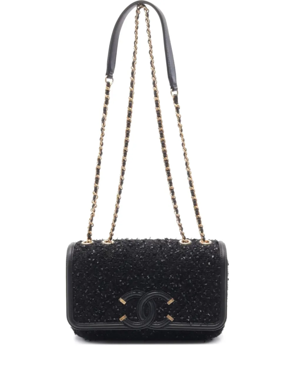 CHANEL Pre-Owned 2019 フィリグリー ショルダーバッグ - ブラック CHANEL Pre-Owned 2019 フィリグリー ショルダーバッグ - ブラック