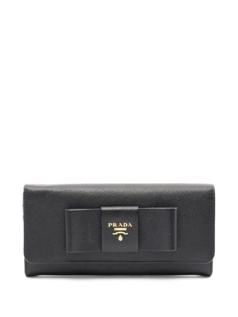 Prada Pre-Owned 2010s bow-appliqué leather wallet 