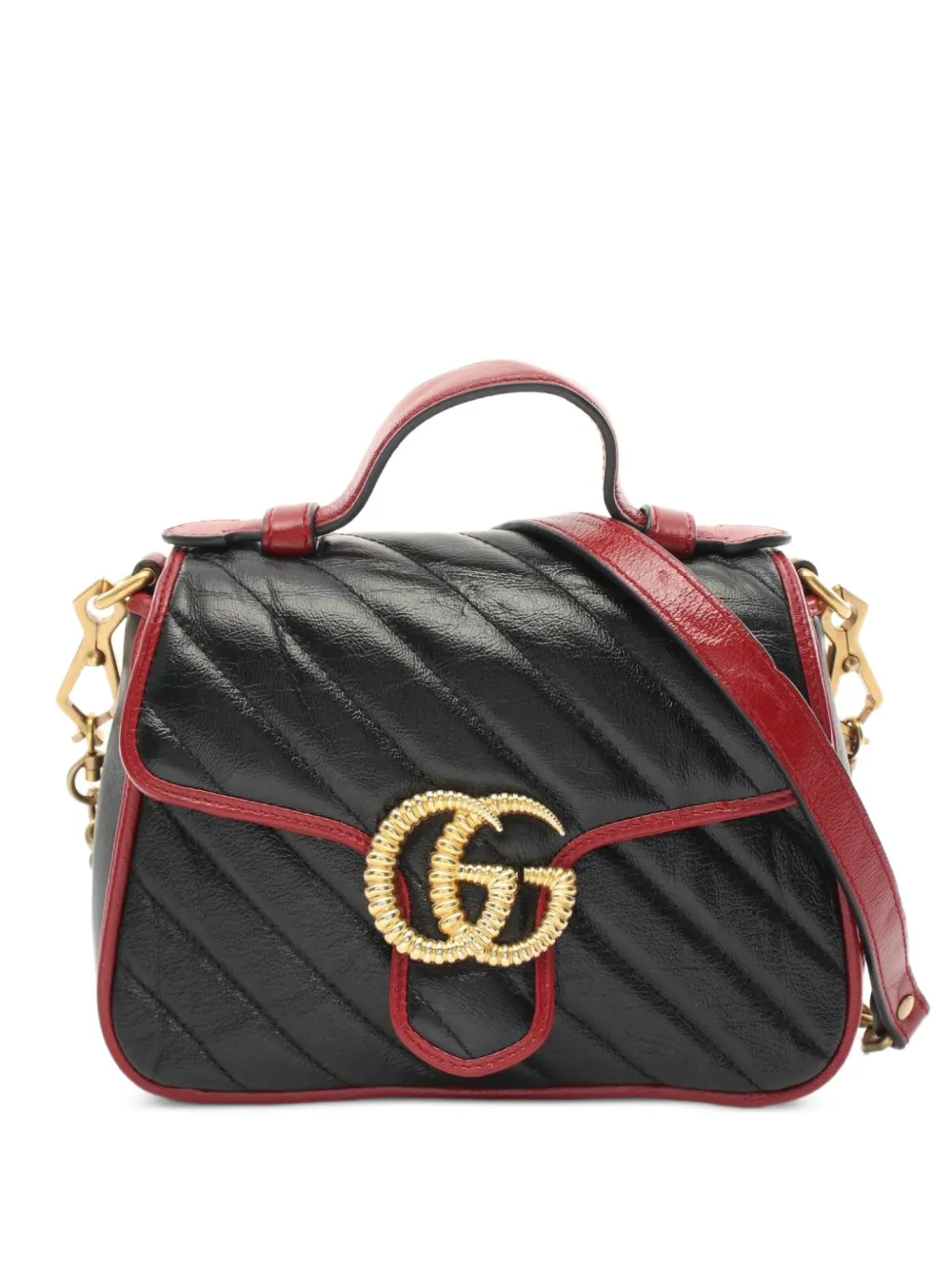 Gucci Pre-Owned 2000s マーモント ショルダーバッグ - ブラック Gucci Pre-Owned 2000s マーモント ショルダーバッグ - ブラック