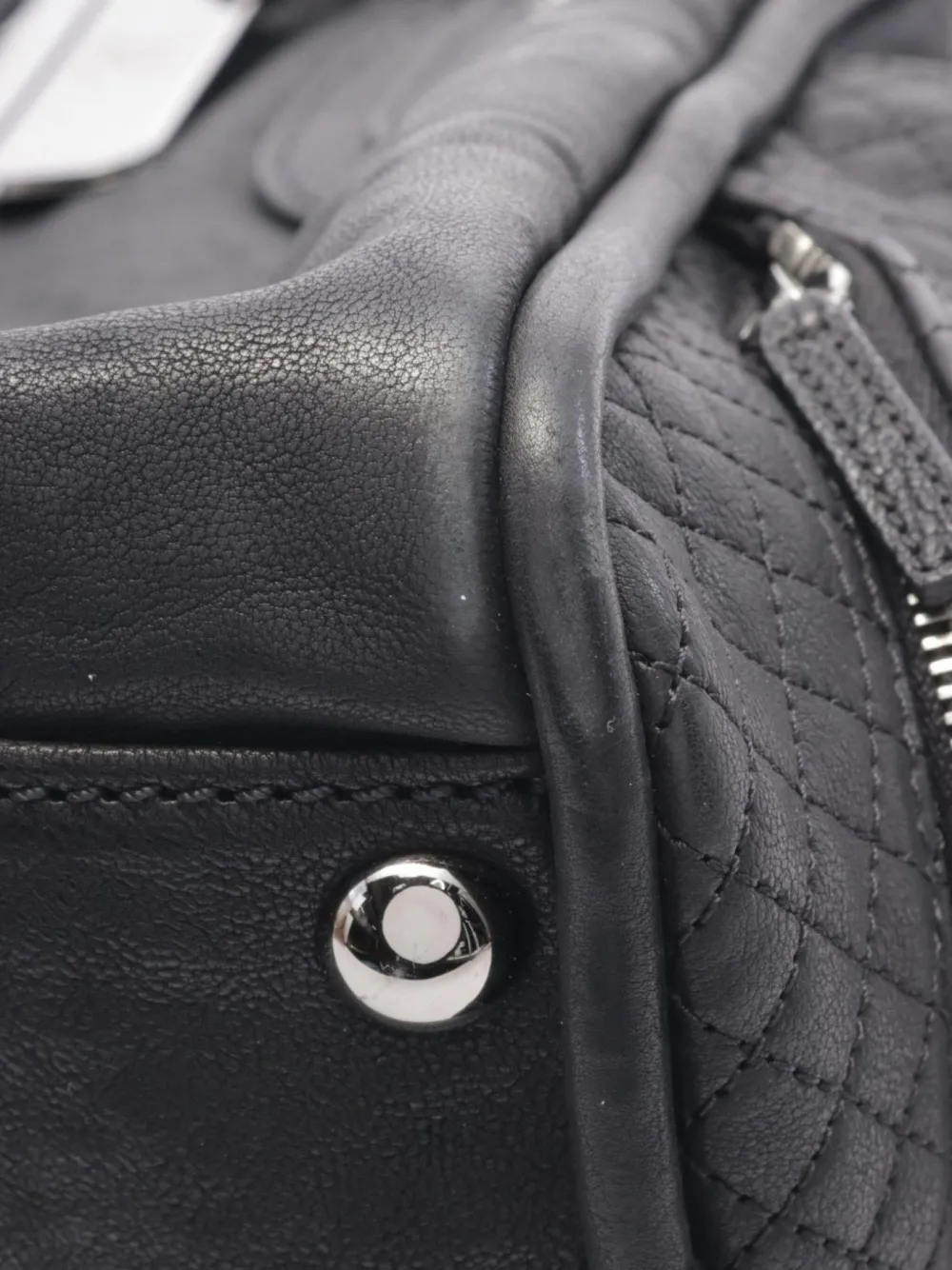 Pre-owned Chanel 2006-2008 Coco Mark Bowling Handbag In Black