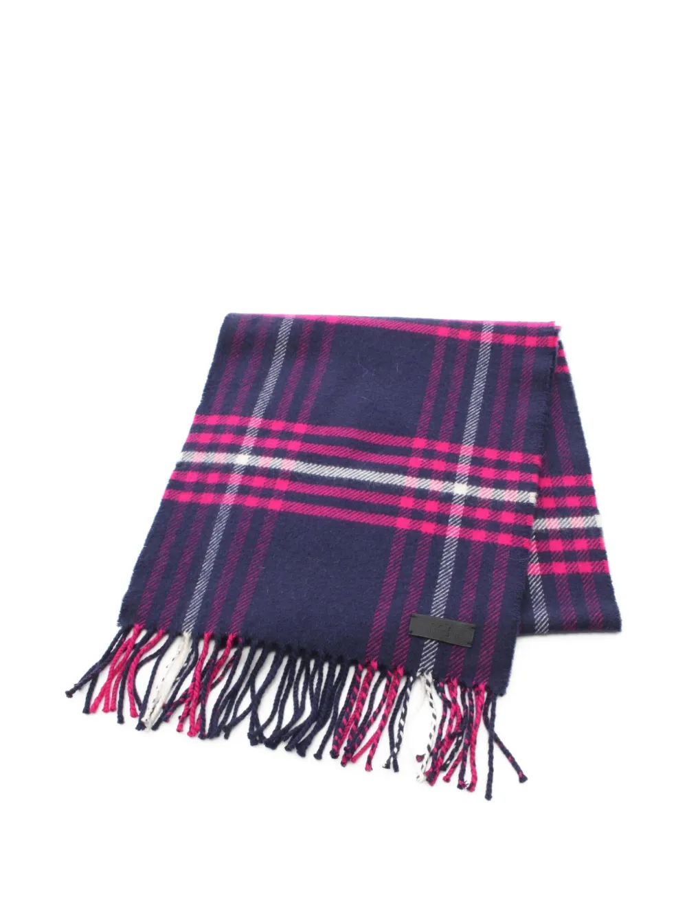 Hermès Pre-Owned 2010s checked scarf | Blue | Image 1