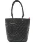 CHANEL Pre-Owned 2000-2002 medium Cambon Ligne handbag - Black