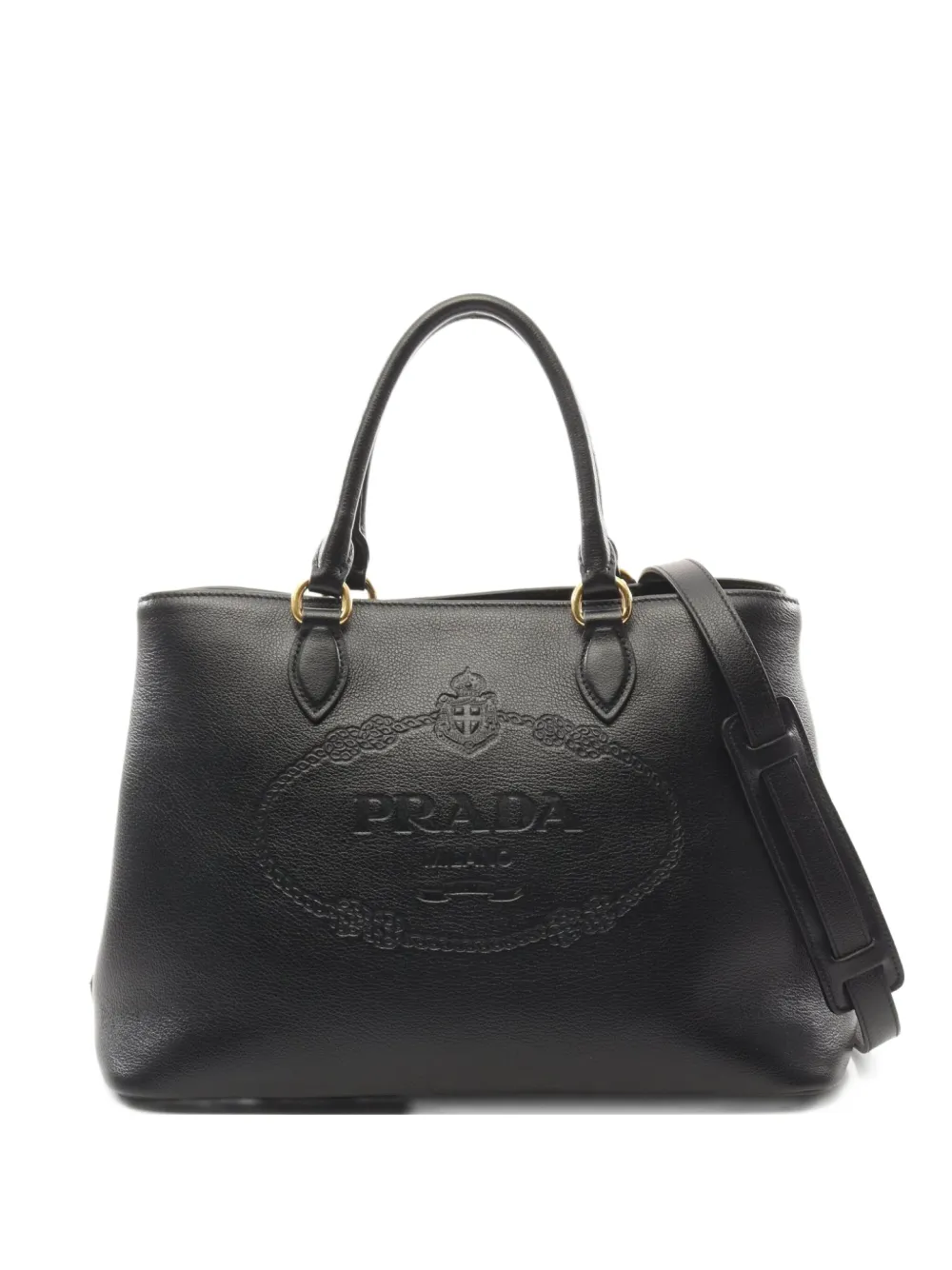 Prada Pre-Owned 2010s leather tote bag - ブラック Prada Pre-Owned 2010s leather tote bag - ブラック
