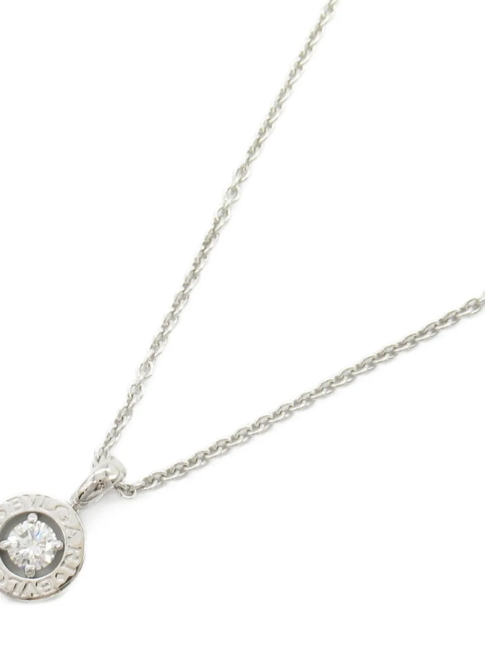 Pre-owned Bvlgari 2010s Bulgari Bulgari Diamond Necklace In 银色