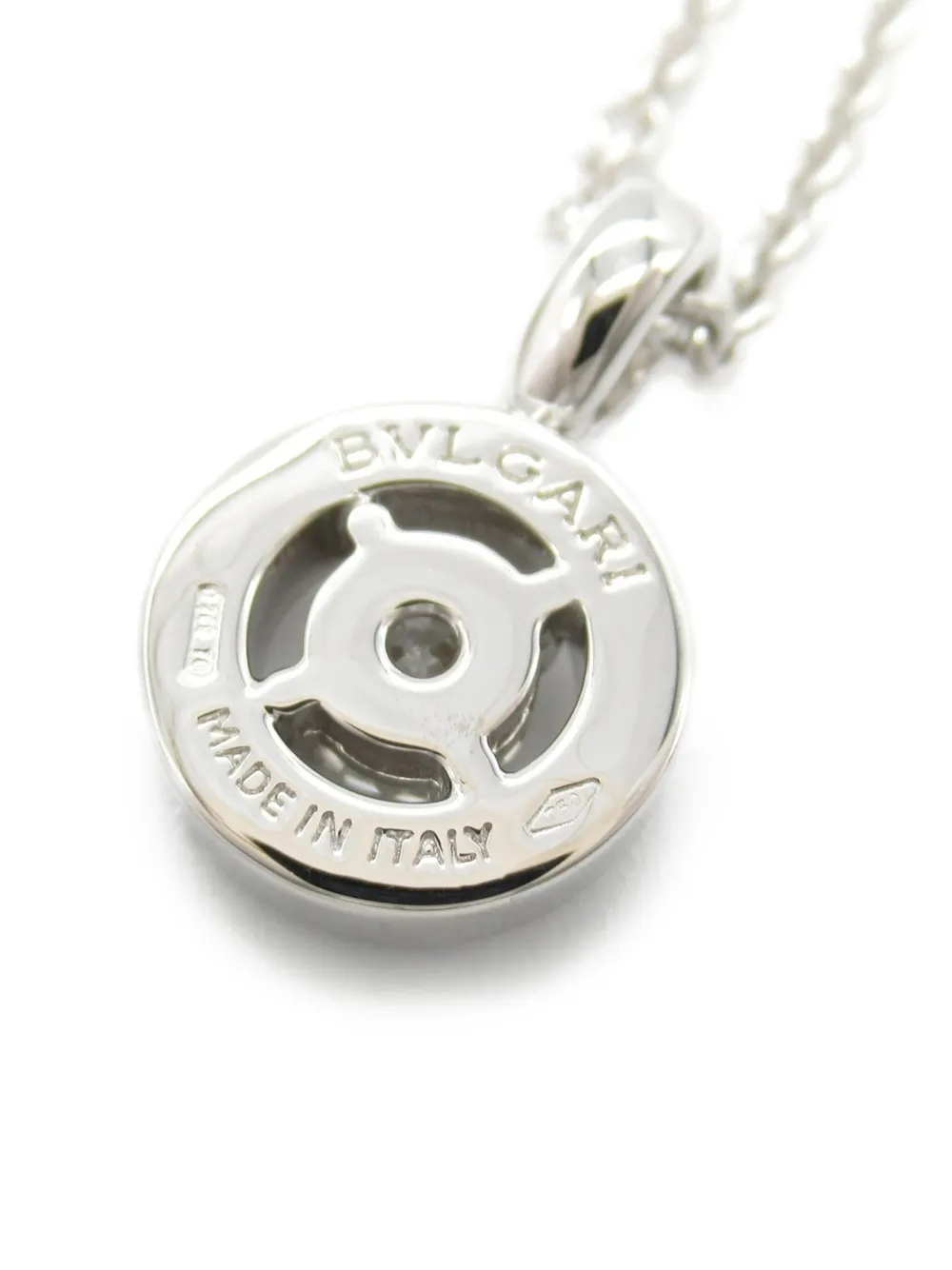 Pre-owned Bvlgari 2010s Bulgari Bulgari Diamond Necklace In 银色