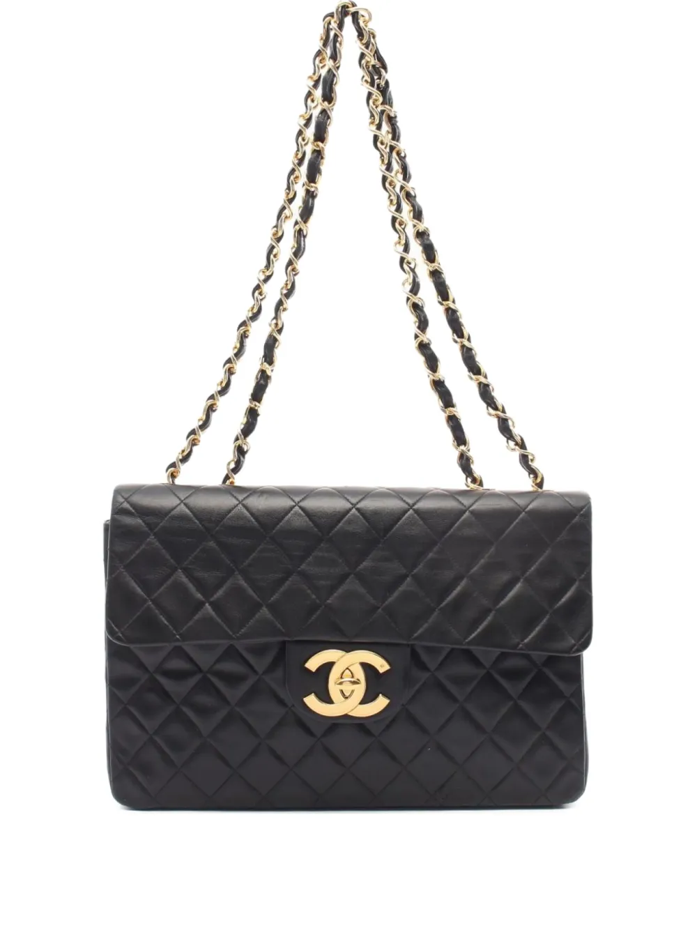 CHANEL Pre-Owned 1991-1994 デカマトラッセ 34 ショルダーバッグ - ブラック CHANEL Pre-Owned 1991-1994 デカマトラッセ 34 ショルダーバッグ - ブラック