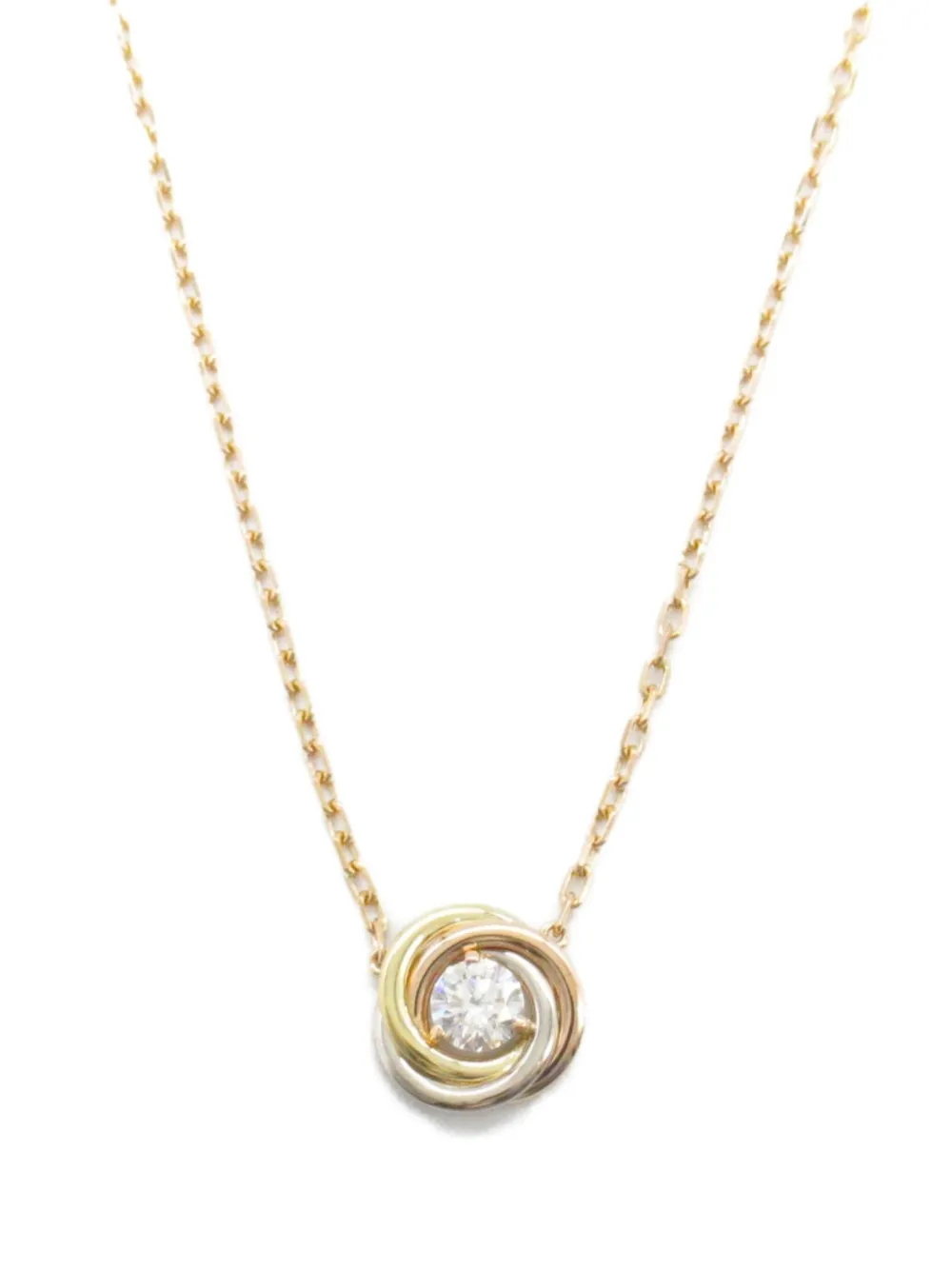 Cartier 2010s トリニティ ダイヤモンド ネックレス 18Kゴールド - ゴールドトーン Cartier 2010s トリニティ ダイヤモンド ネックレス 18Kゴールド - ゴールドトーン