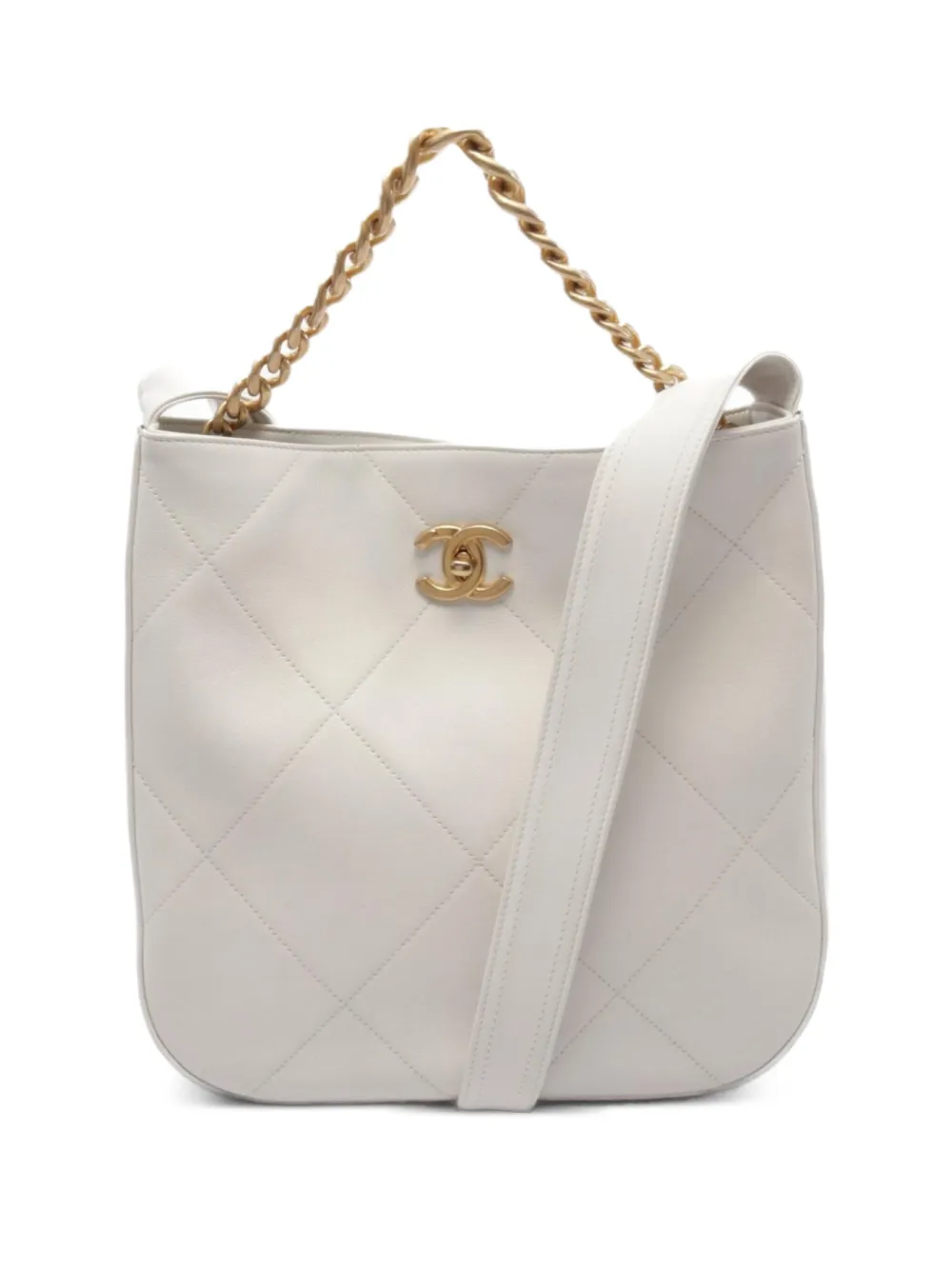 CHANEL Pre-Owned 2021 マトラッセ ハンドバッグ - ホワイト CHANEL Pre-Owned 2021 マトラッセ ハンドバッグ - ホワイト