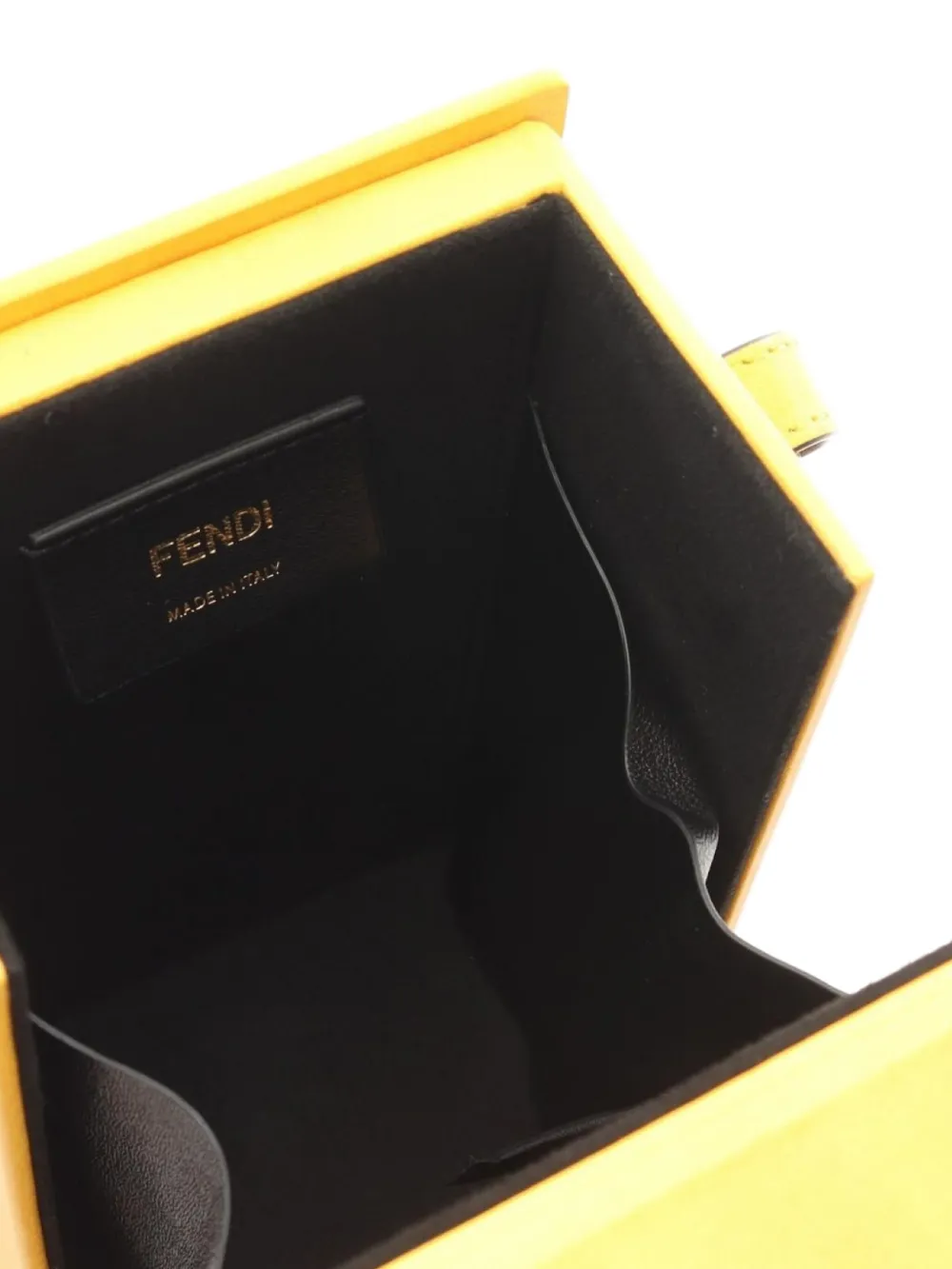 Pre-owned Fendi 2010s Box Shoulder Bag In Yellow