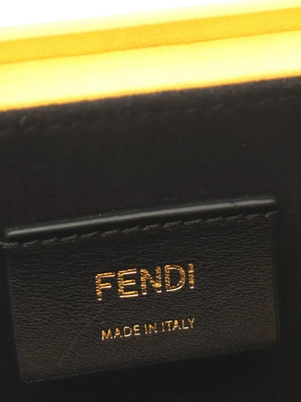Pre-owned Fendi 2010s Box Shoulder Bag In Yellow