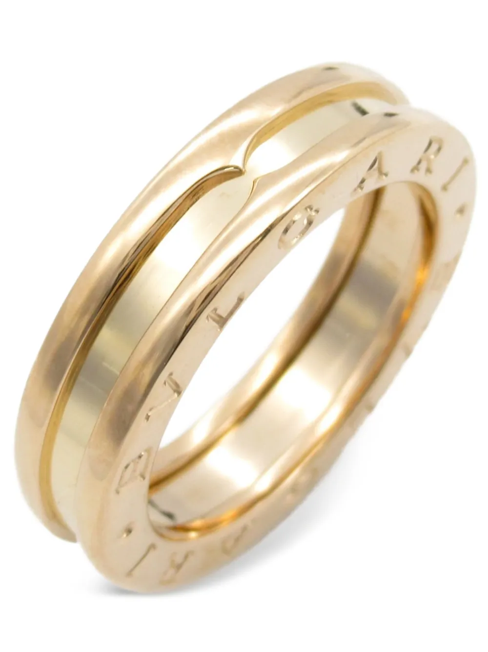Pre-owned Bvlgari 2010s 18k Rose Gold B.zero1 Ring